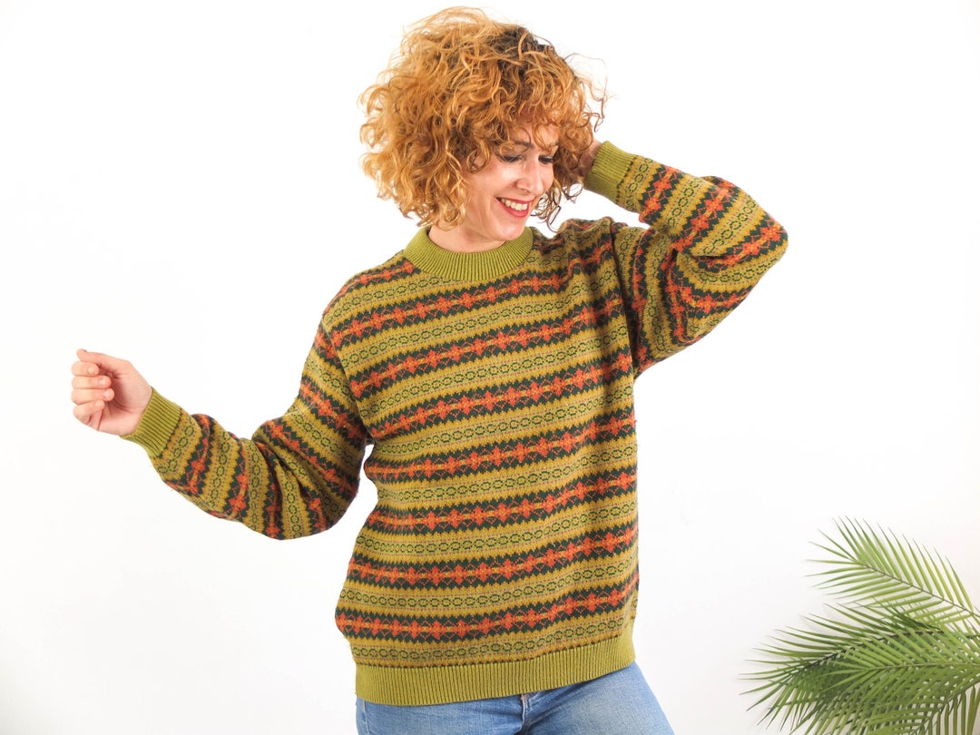 Vintage 80s 90s Grunge Sweater 90s Oversized Sweater Vintage Etsy