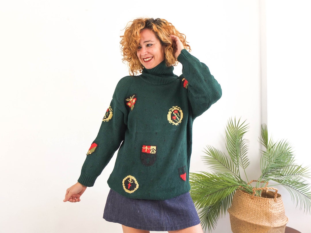 Gildan 90s Vintage Baptist Embroidered Sweater Grün XL main image 0