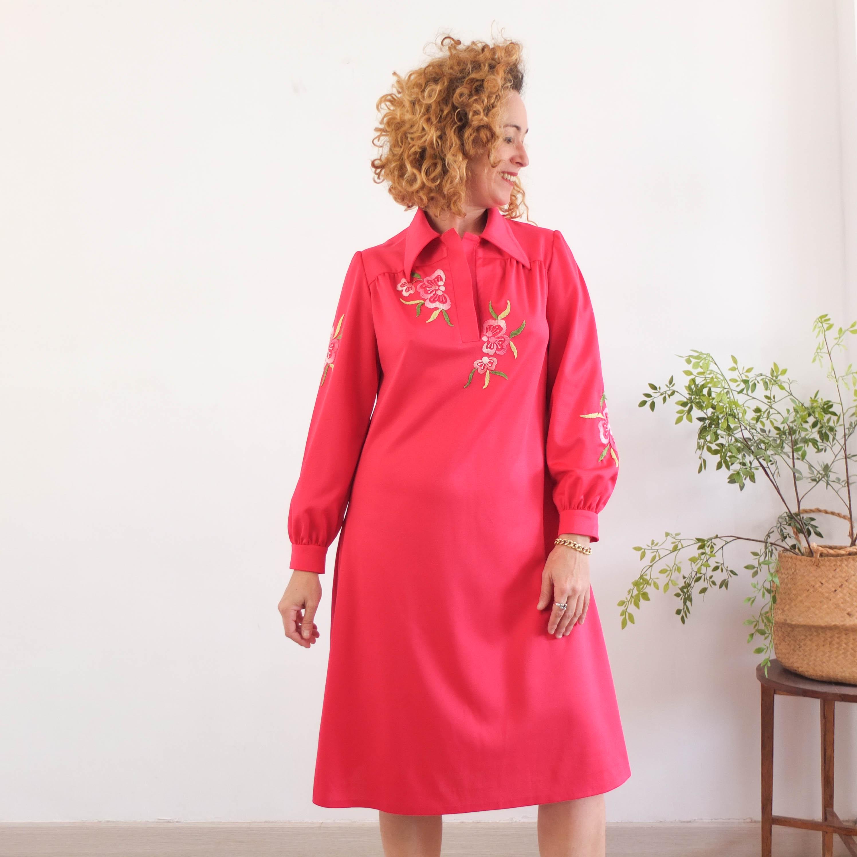 Hot Pink Smock Dress - Etsy