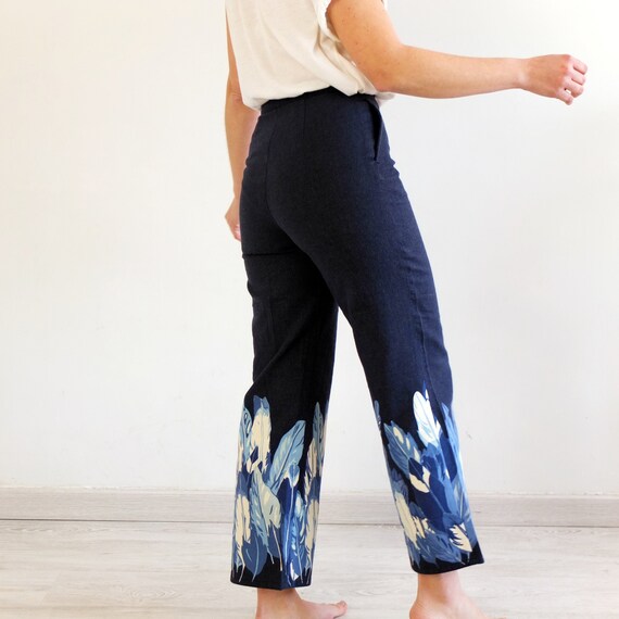 Vintage high waist capri jeans, Vintage 90s printe