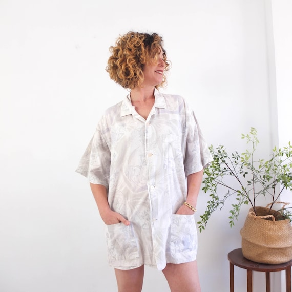 oversized mini shirt dress FINELY MINI SHIRT DRESS in BLACK