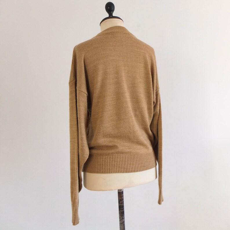 Vintage brown boho knit sweater Vintage women retro pattern | Etsy