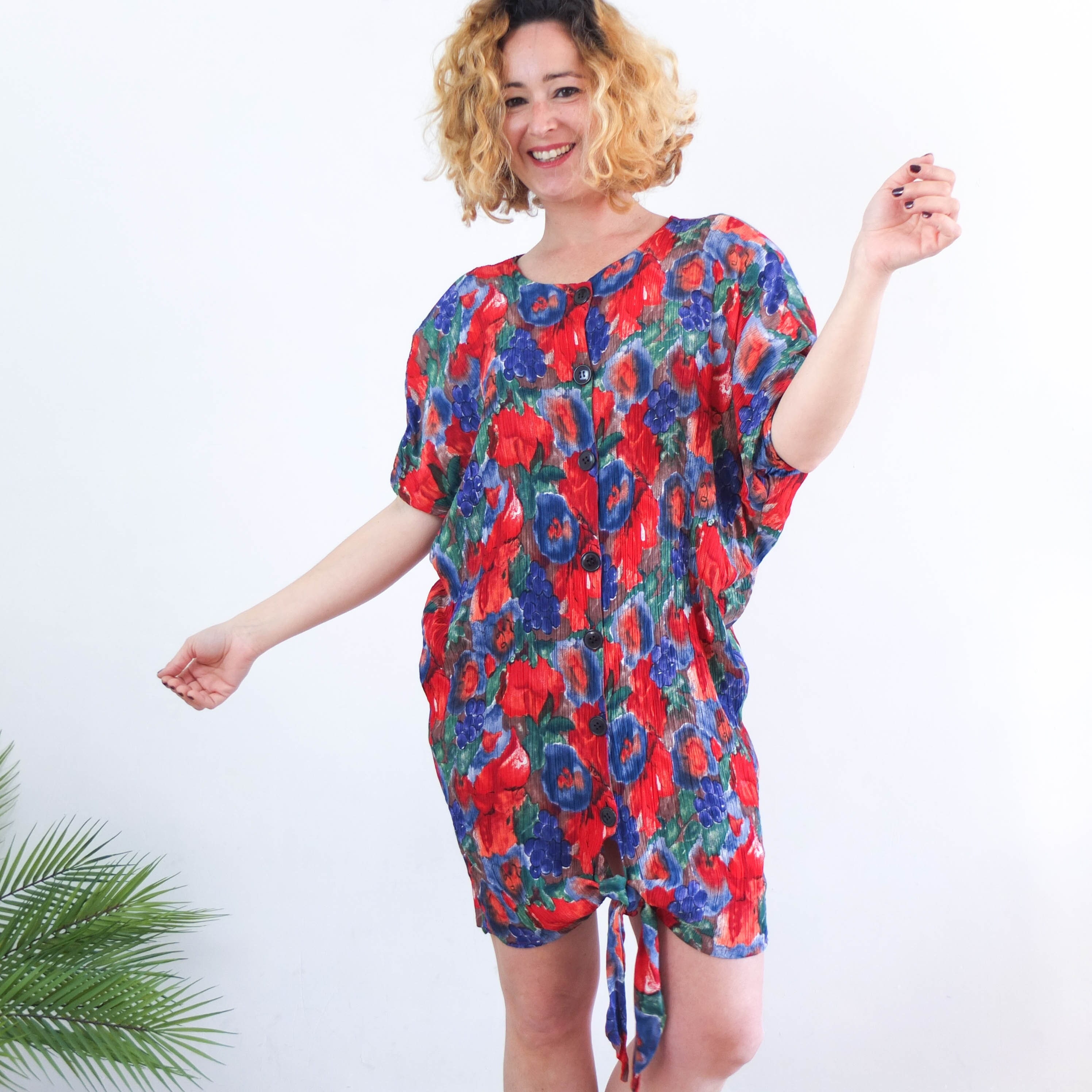 Vintage 80s Oversized Shirt Dress 80s 