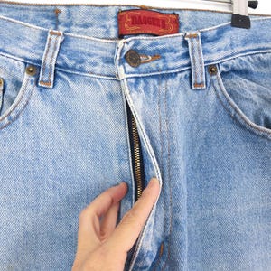 Calça jeans boyfriend vintage dos anos 90, perna reta, tamanho M, calça jeans larga estilo hip hop vintage dos anos 90, unissex, tamanho M - G imagem 7