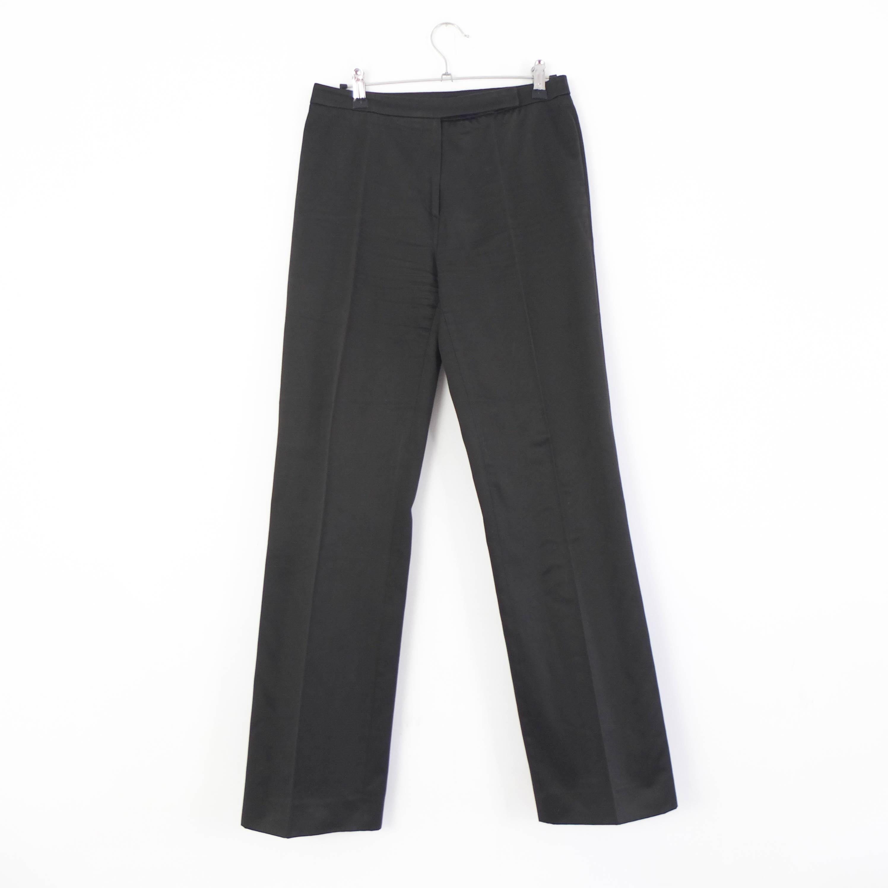 【極太】　Vintage Wide Slacks 90s Vintage 90s Black Wide Slacks M, 90s Minimal Straight Leg Trousers