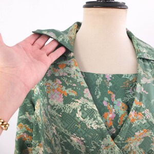 Conjunto vintage de los años 80 con vestido y chaqueta floral, conjunto de dos piezas de vestido de verano con chaqueta ligera de los años 80, traje de cárdigan a juego de los años 80 XL 2XL imagen 14
