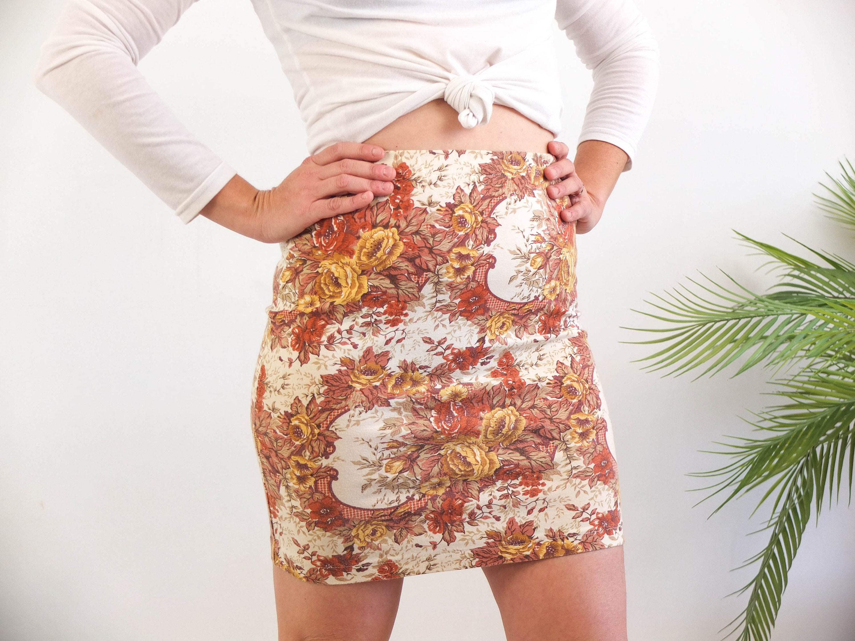 Jupe Mi Longue Femme Imprimé Floral, Jupe PlisséE Femme