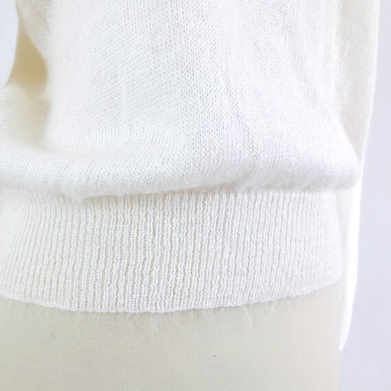 Vintage 80s white mohair sweater by Escada, 80s f… - image 9