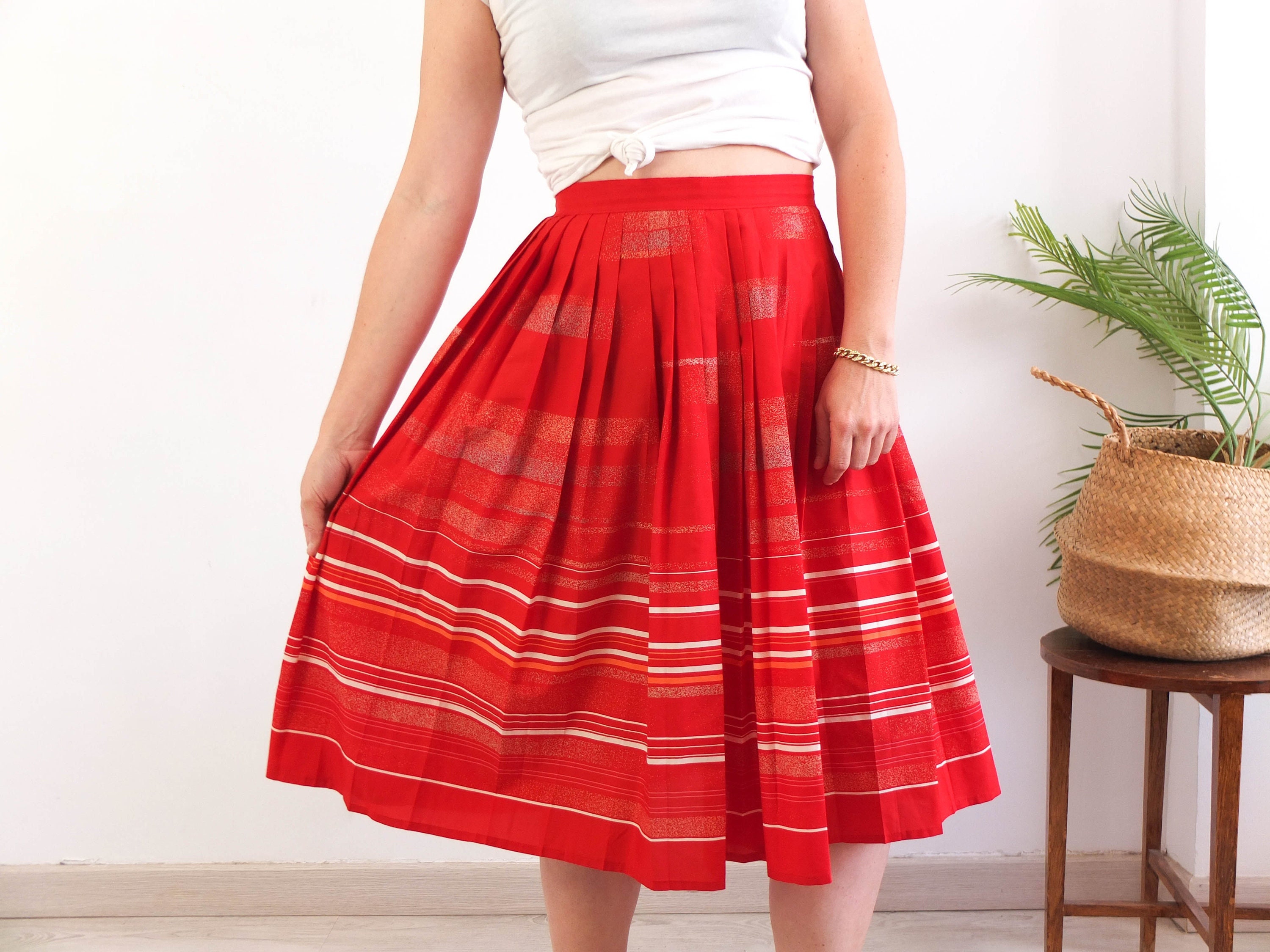 1980s Pleated Skirt - Etsy UK