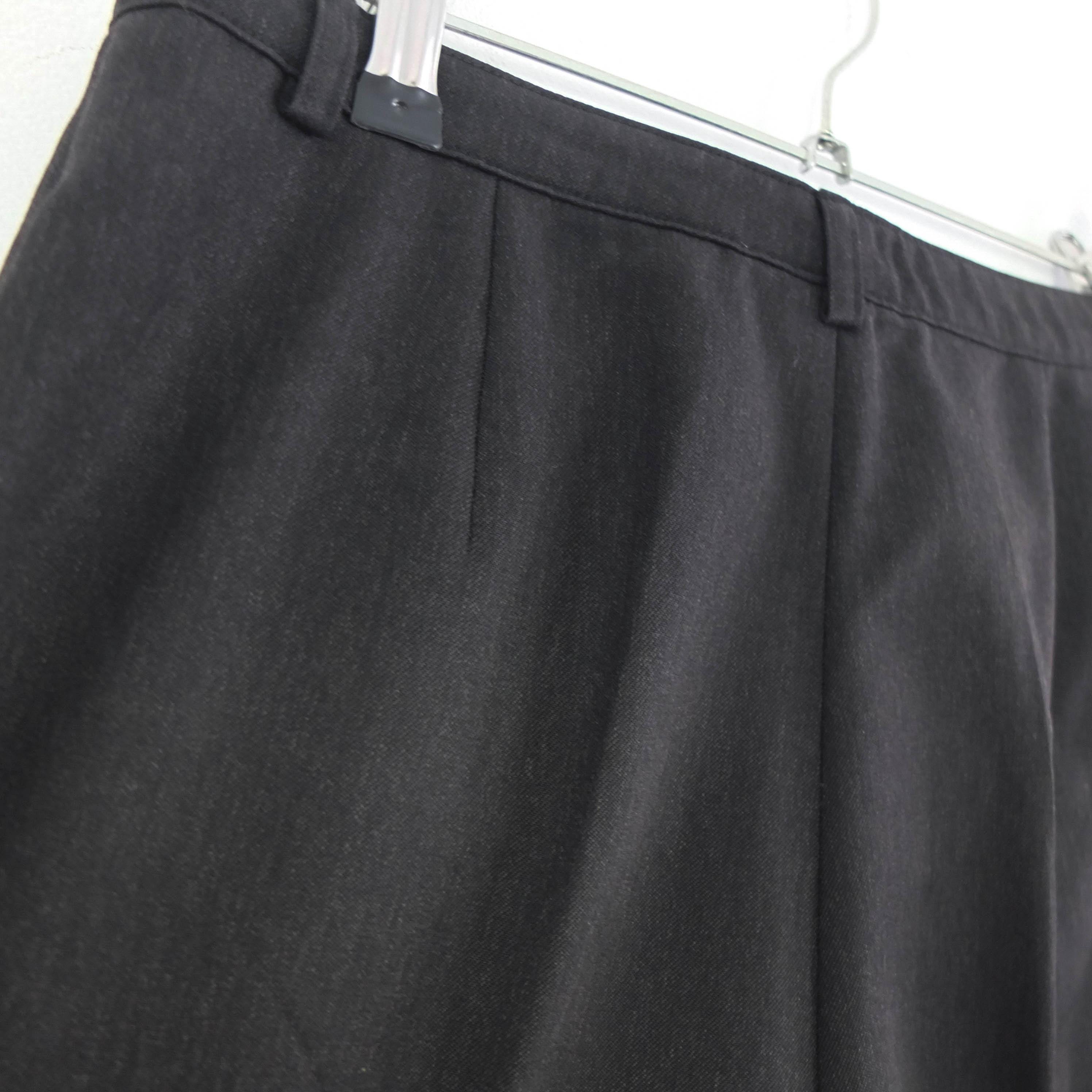 Vintage Burberry Black Wool Trousers, 80s 90s Burberry High Rise