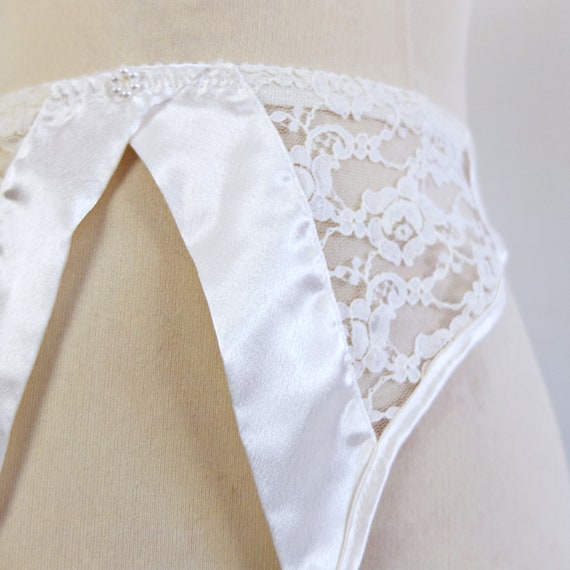 Vintage Victoria Secret lace garter belt, White s… - image 6