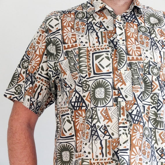camisas estampadas vintage hombre