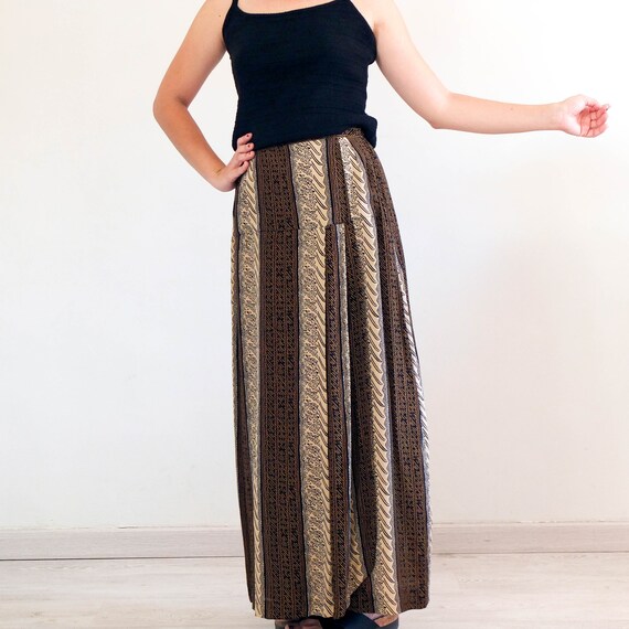 Vintage boho high waist maxi skirt Vintage ethnic long skirt | Etsy