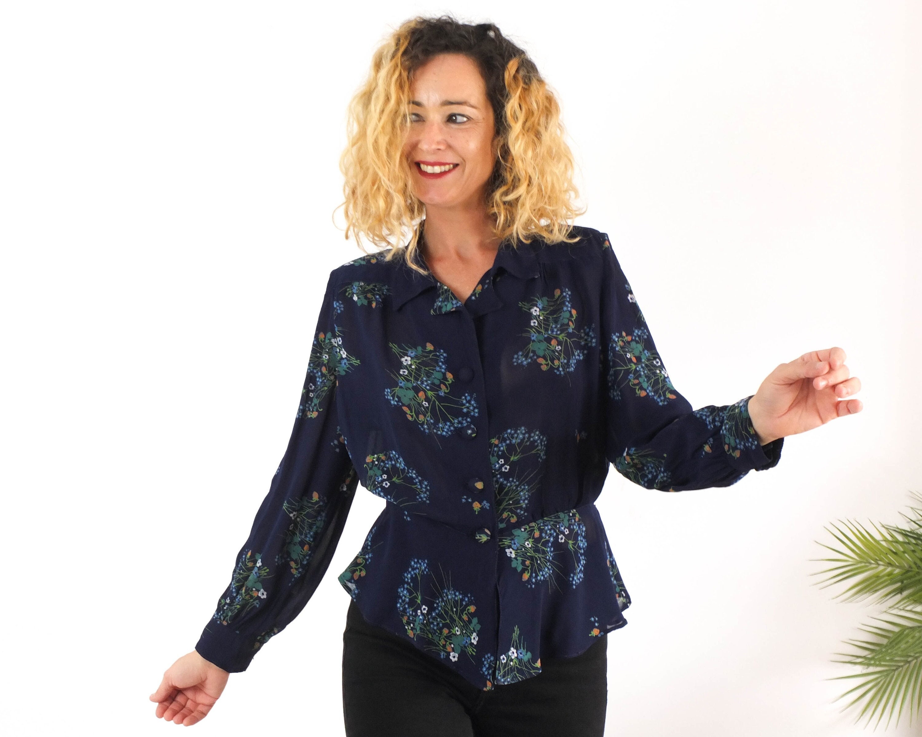 Japan Floral Blouse - Etsy