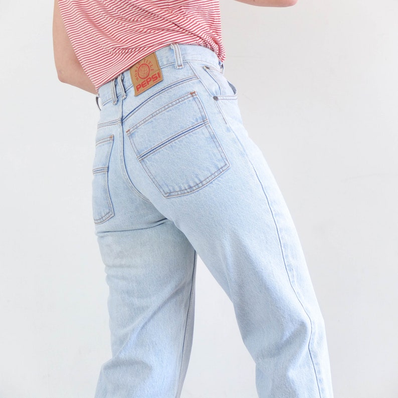 Vintage 90s light blue mom jeans Vintage high waist tapered | Etsy
