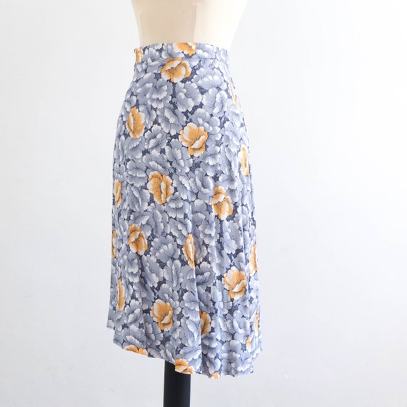 Vintage preppy floral a line skirt, Summer high w… - image 6