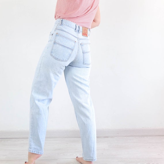 Vintage 90s light blue mom jeans Vintage high waist tapered | Etsy