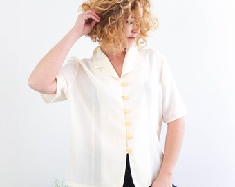 Ivory Blouse | Etsy