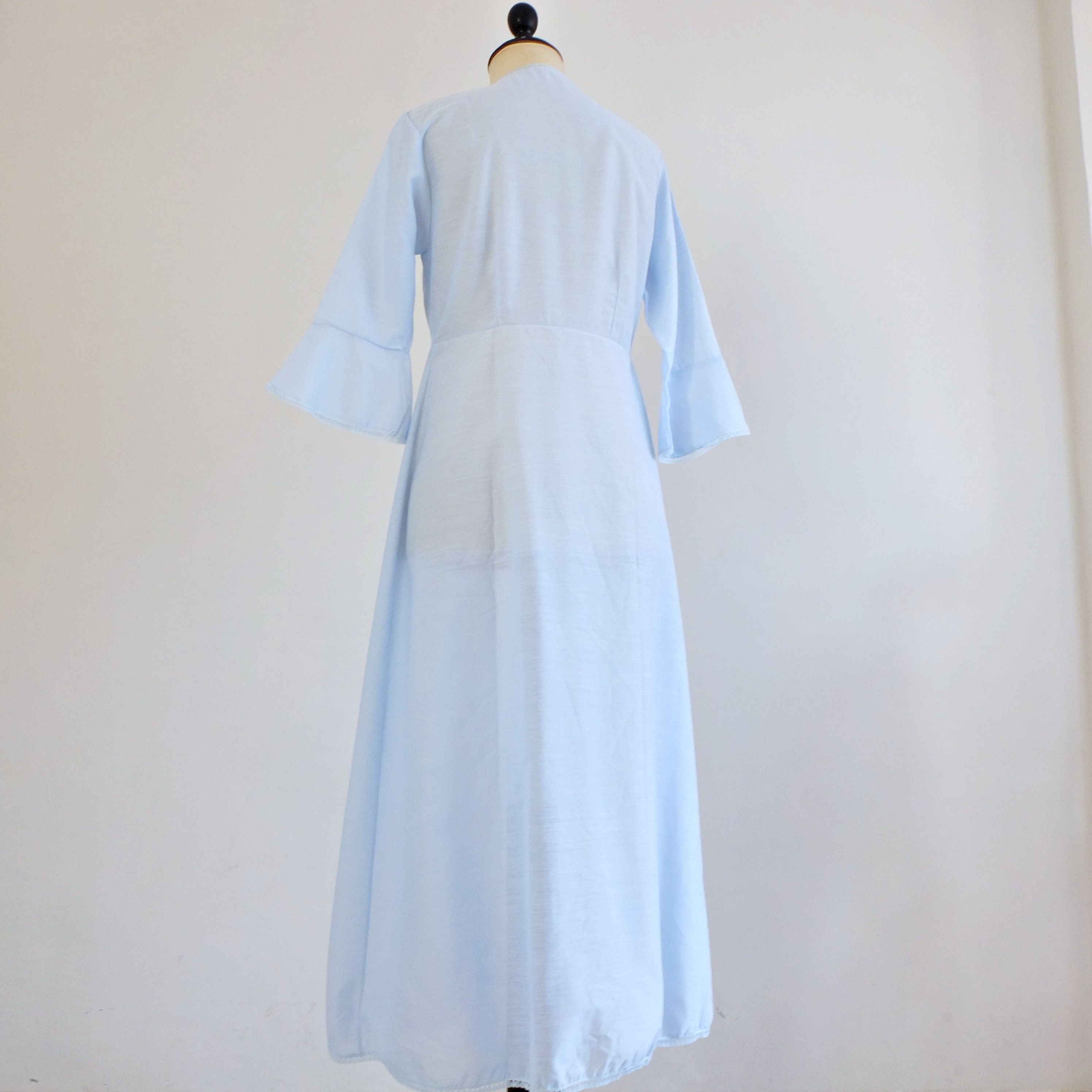 Vintage 70s Peignoir Robe Light Blue Sheer Dressing Gown 70s - Etsy