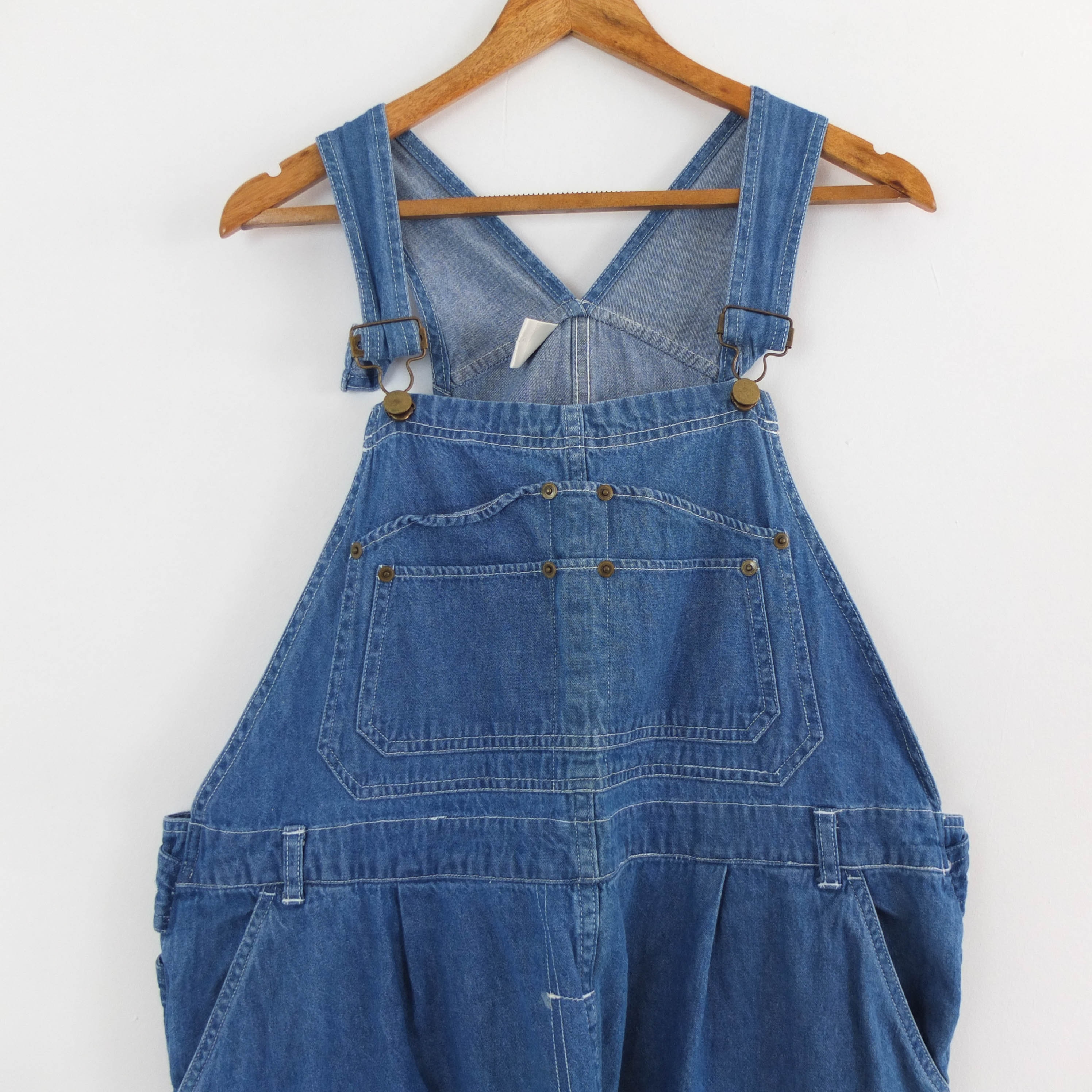 Vintage 80s denim overalls Oversized denim dungarees Blue | Etsy