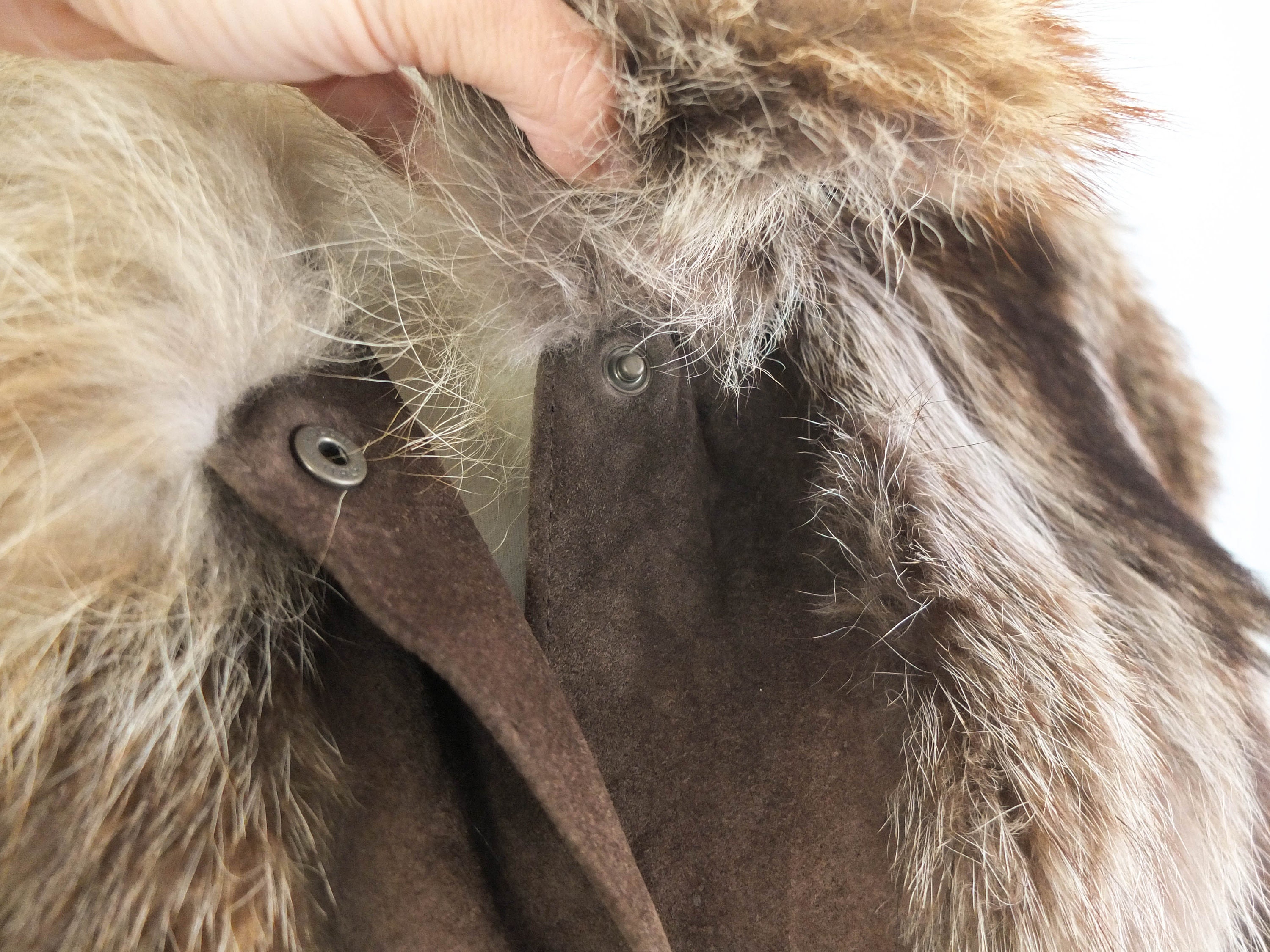 ヴィンテージ80年代本革＆ファーコートレディース、80年代オーバー