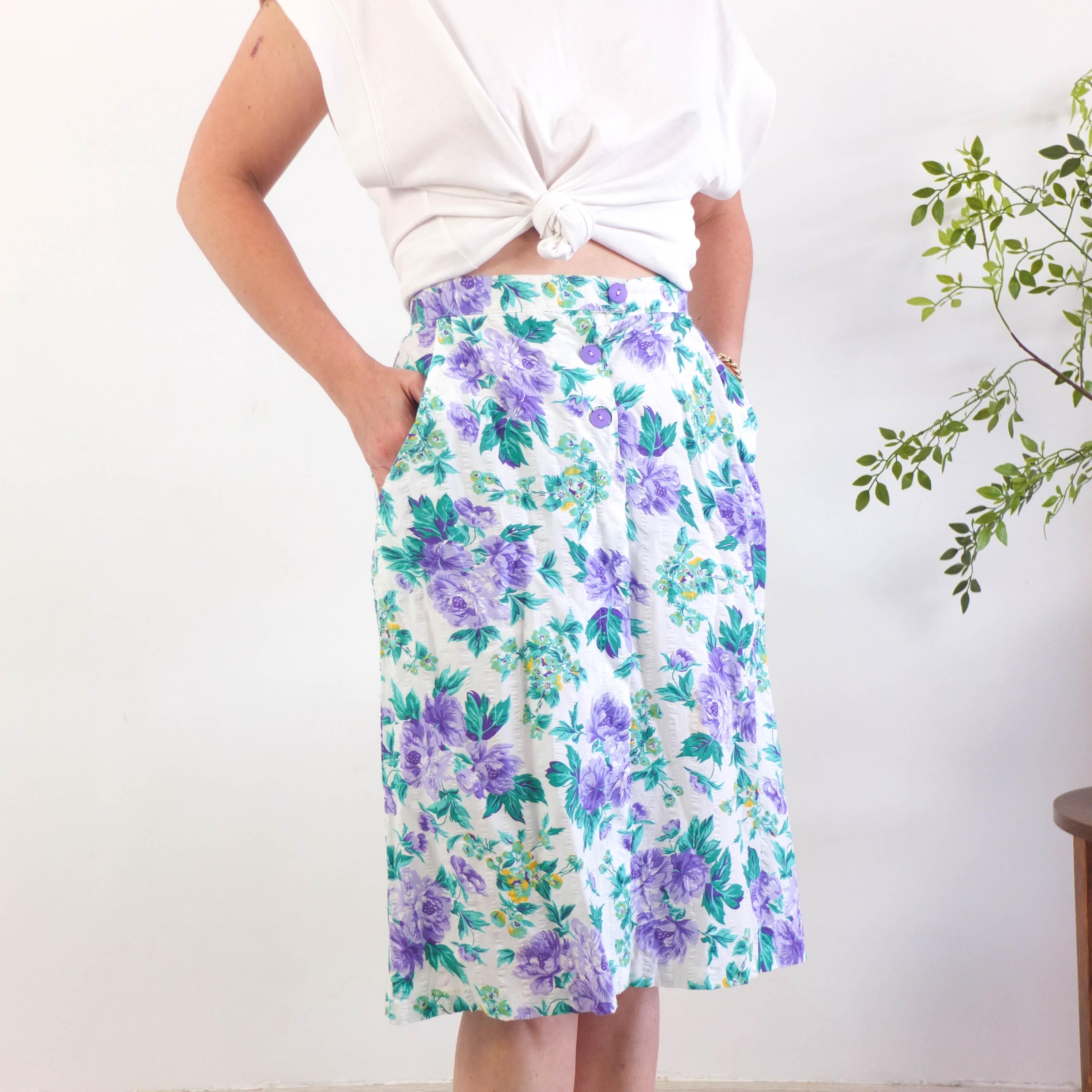 Purple Pencil Skirt High Waisted UK