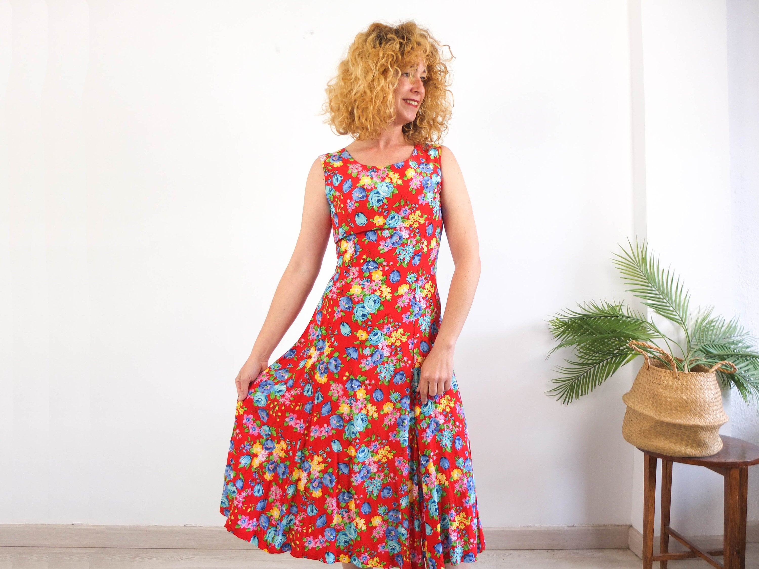 トリートユアセルフ Floral vintage like dress トリートユアセルフ Floral vintage like dress トリート