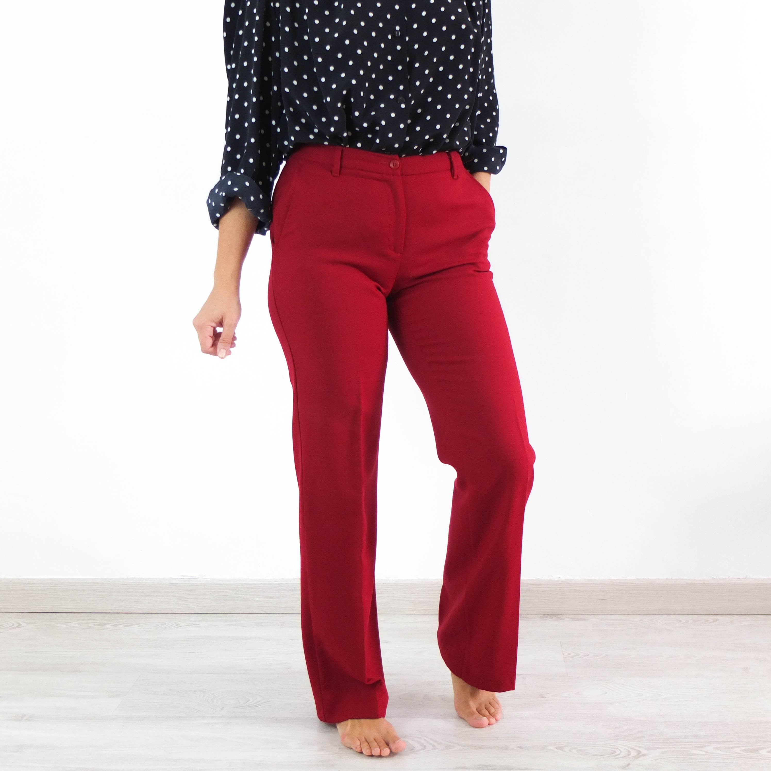 Vintage Benetton Red Wool Pants Vintage 