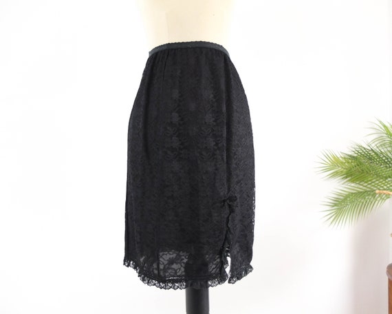 Black lace vintage skirt cheap