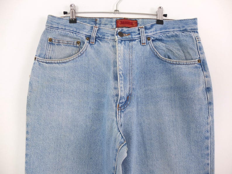 Calça jeans boyfriend vintage dos anos 90, perna reta, tamanho M, calça jeans larga estilo hip hop vintage dos anos 90, unissex, tamanho M - G imagem 5