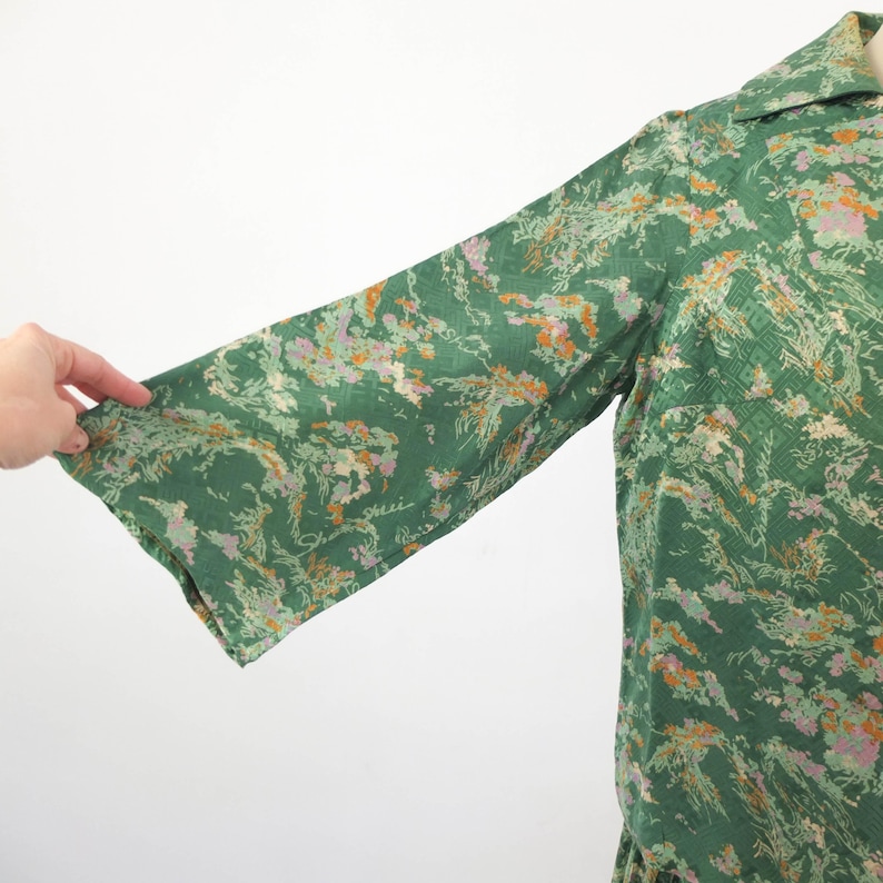 Conjunto vintage de los años 80 con vestido y chaqueta floral, conjunto de dos piezas de vestido de verano con chaqueta ligera de los años 80, traje de cárdigan a juego de los años 80 XL 2XL imagen 15