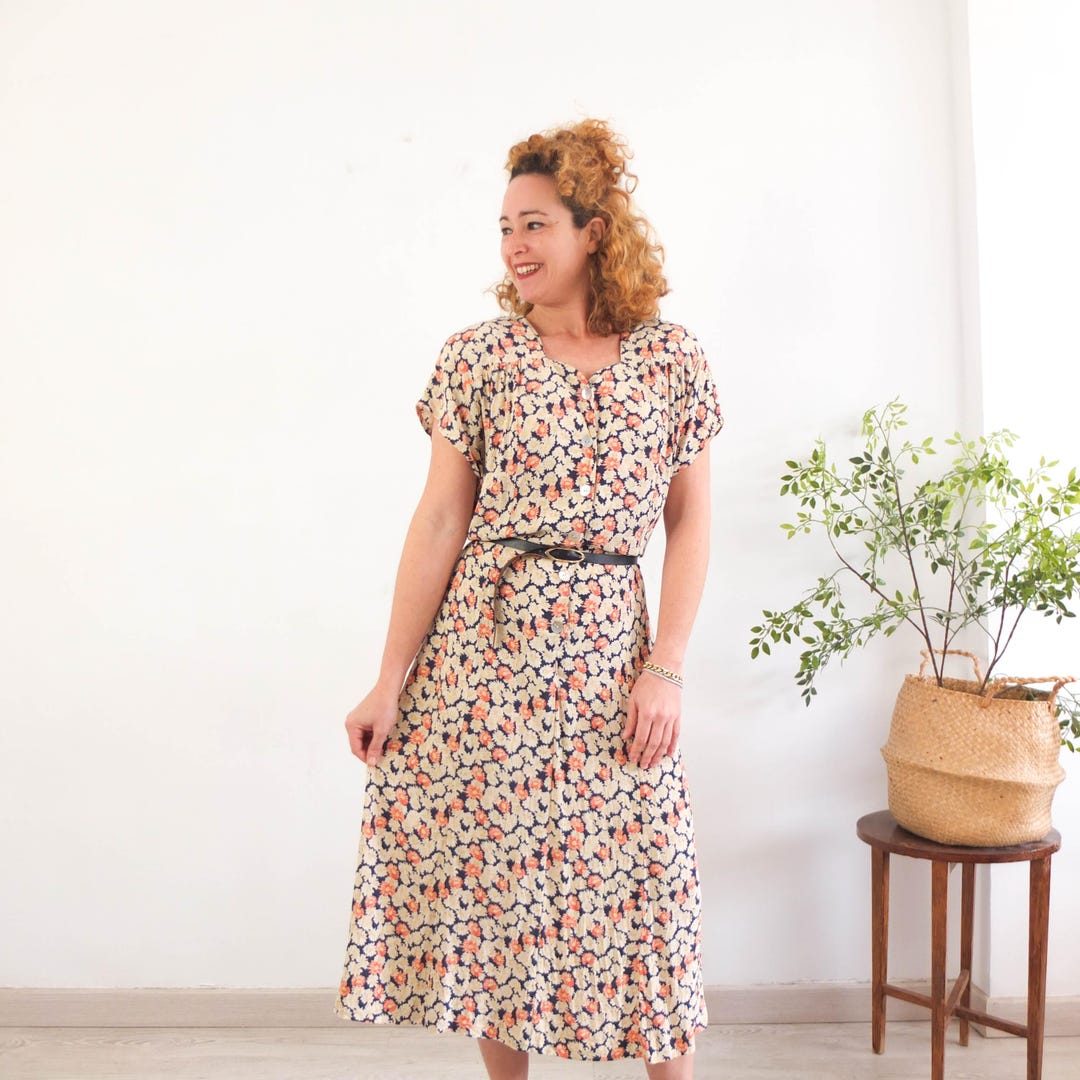 blue dress for baby girl Vintage 90s Pink Cabbage Rose Floral Print Button Down Maxi Dress – Total  Recall Vintage main image 0