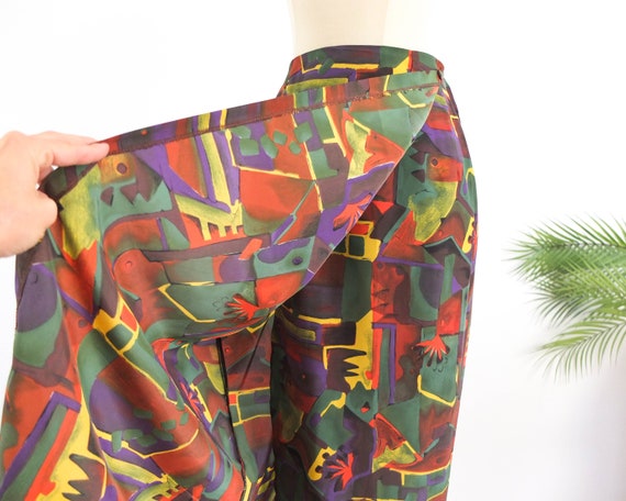 Vintage 90s boho long wrap skirt, Vintage maxi wr… - image 6