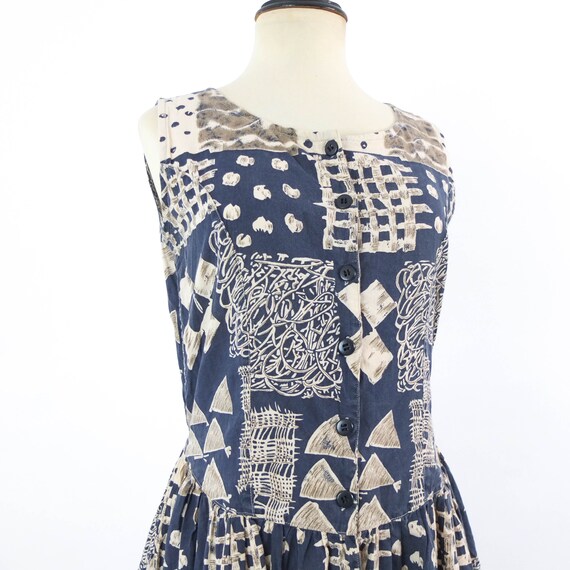 Vintage 90s abstract patchwork dress, 90s grunge … - image 6