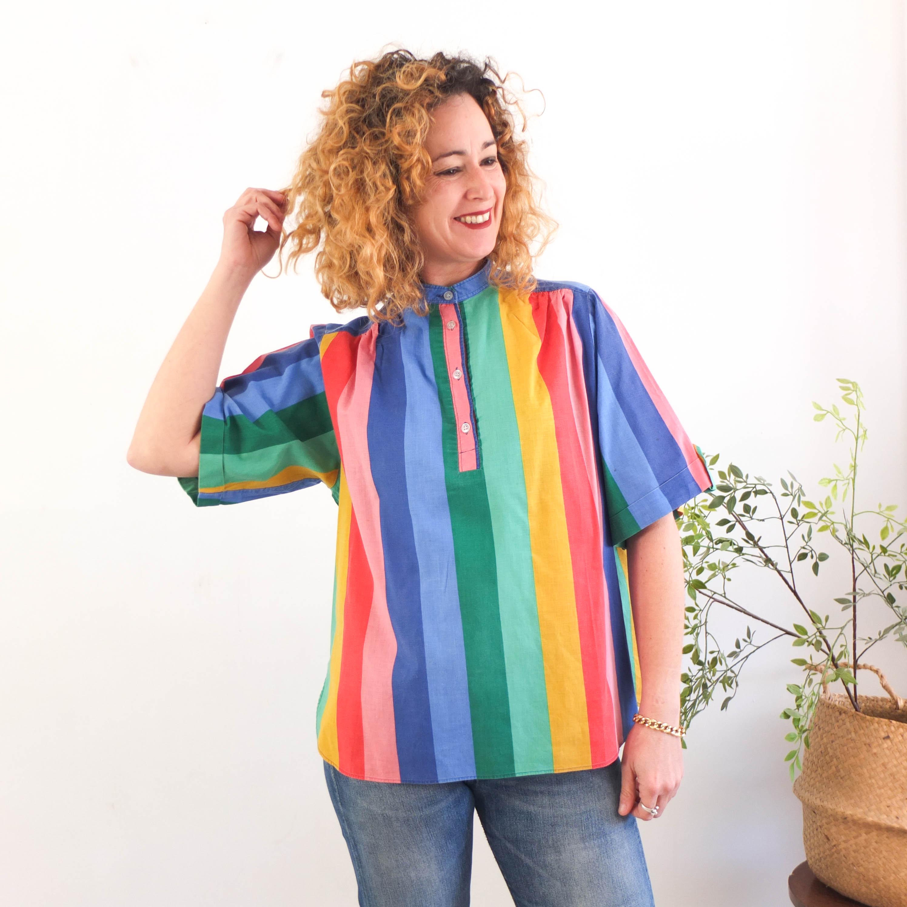 Candy Stripe Blouse - Etsy Canada