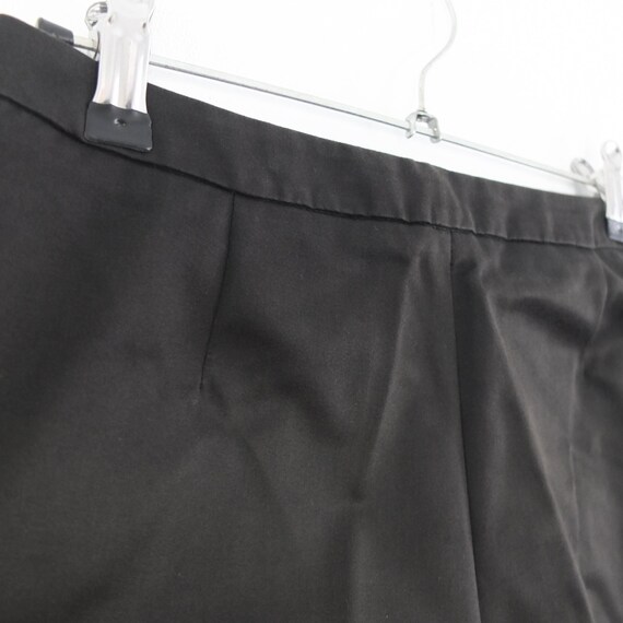 Vintage 90s Black Wide Slacks M, 90s Minimal Straight Leg Trousers
