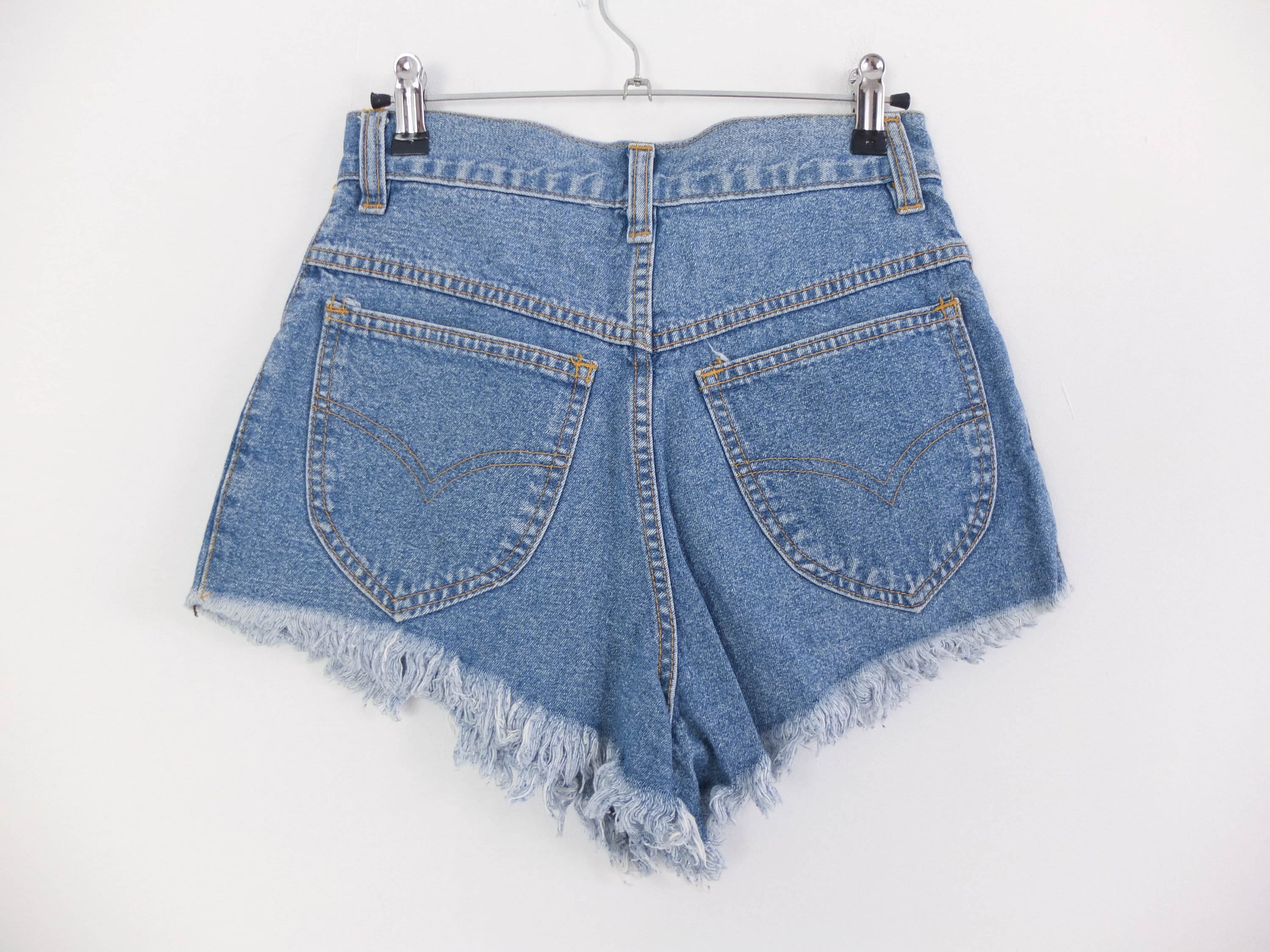 Vintage 90s Cut off Denim Shorts, Vintage High Waist Jean