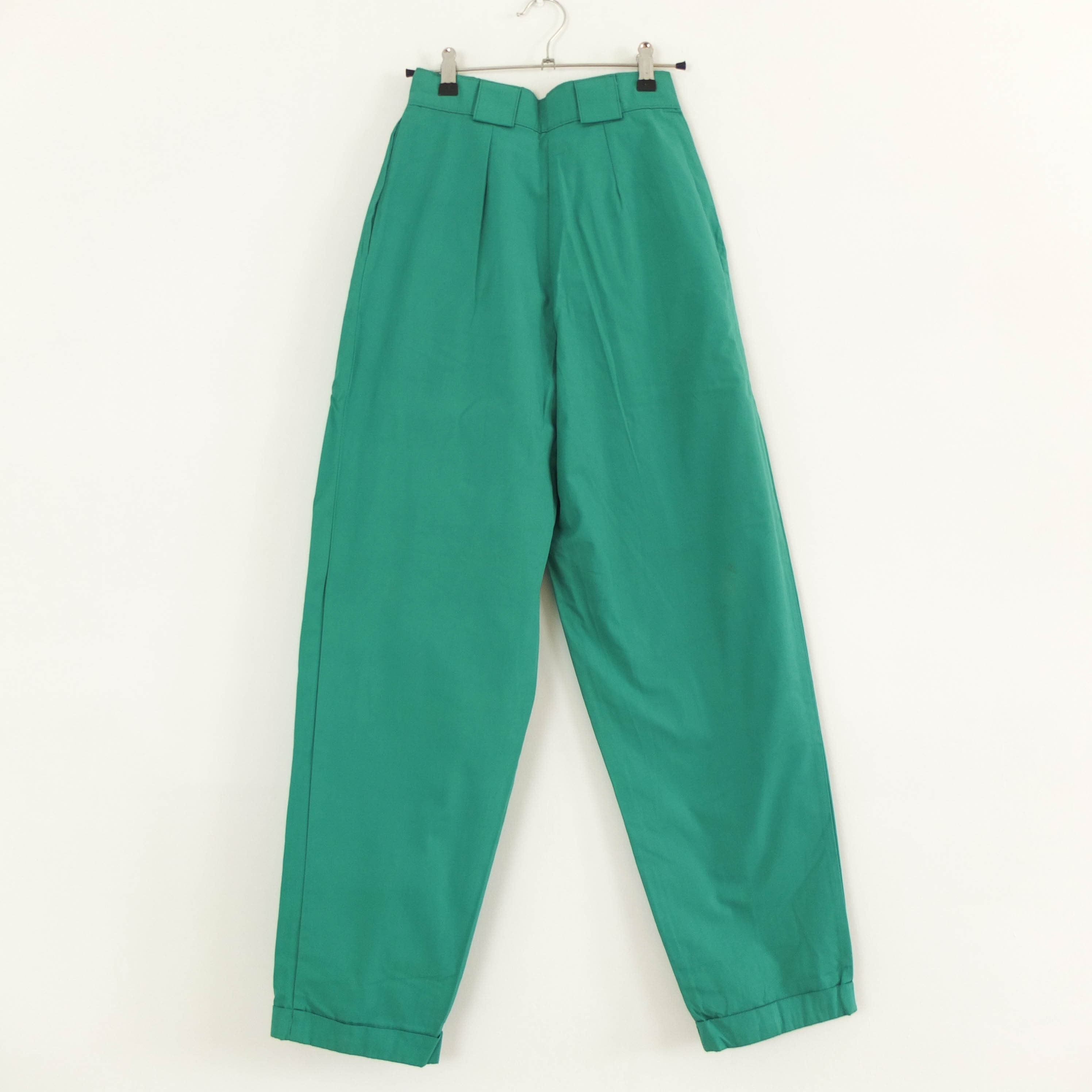 Vintage 80s mom green pants 80s high waist mom pants Green | Etsy