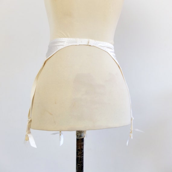 Vintage Victoria Secret lace garter belt, White s… - image 2