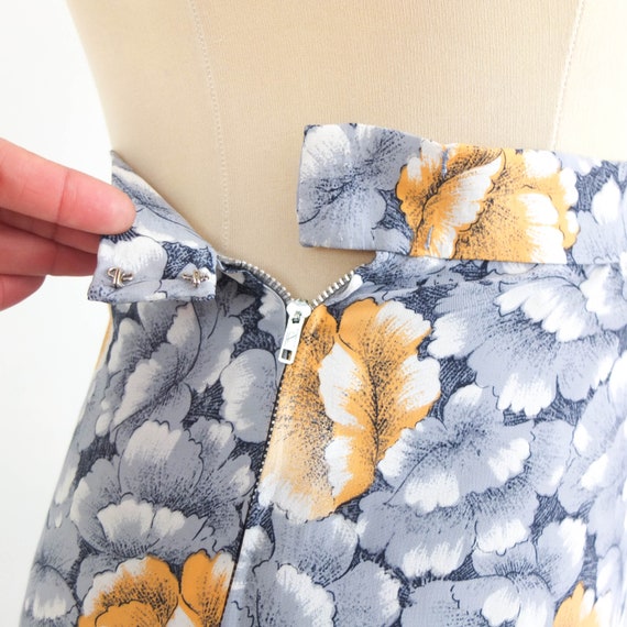 Vintage preppy floral a line skirt, Summer high w… - image 9