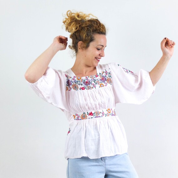 Vintage 70s Floral Prairie Top Vintage 