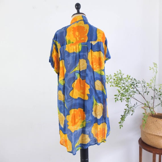 90s floral button down dress 1990's Black & White floral button down maxi dress – Vida Antigua Collective main image 0