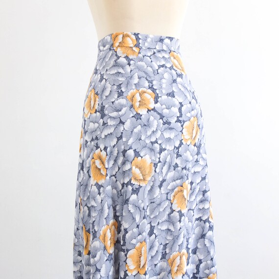 Vintage preppy floral a line skirt, Summer high w… - image 8