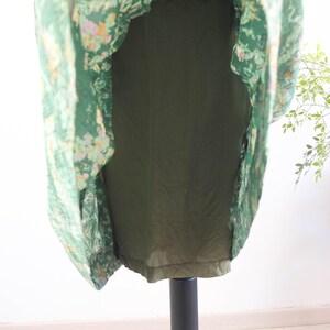 Conjunto vintage de los años 80 con vestido y chaqueta floral, conjunto de dos piezas de vestido de verano con chaqueta ligera de los años 80, traje de cárdigan a juego de los años 80 XL 2XL imagen 11