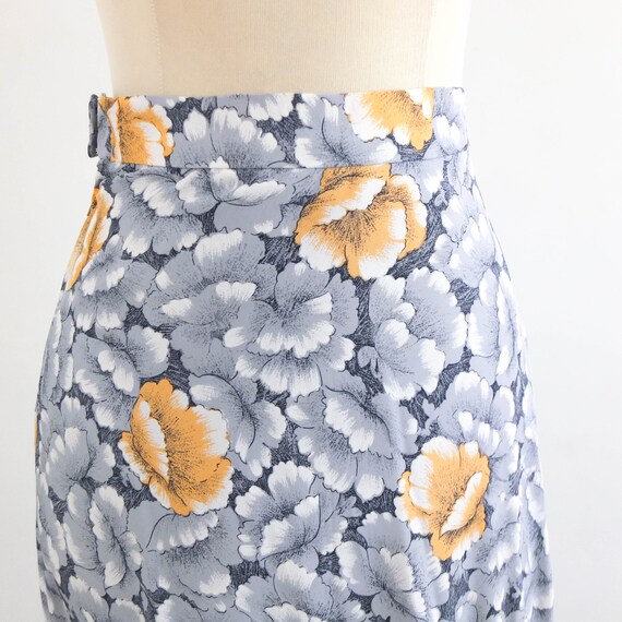 Vintage preppy floral a line skirt, Summer high w… - image 7