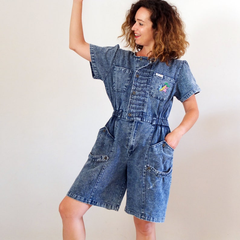 vintage jean jumpsuit