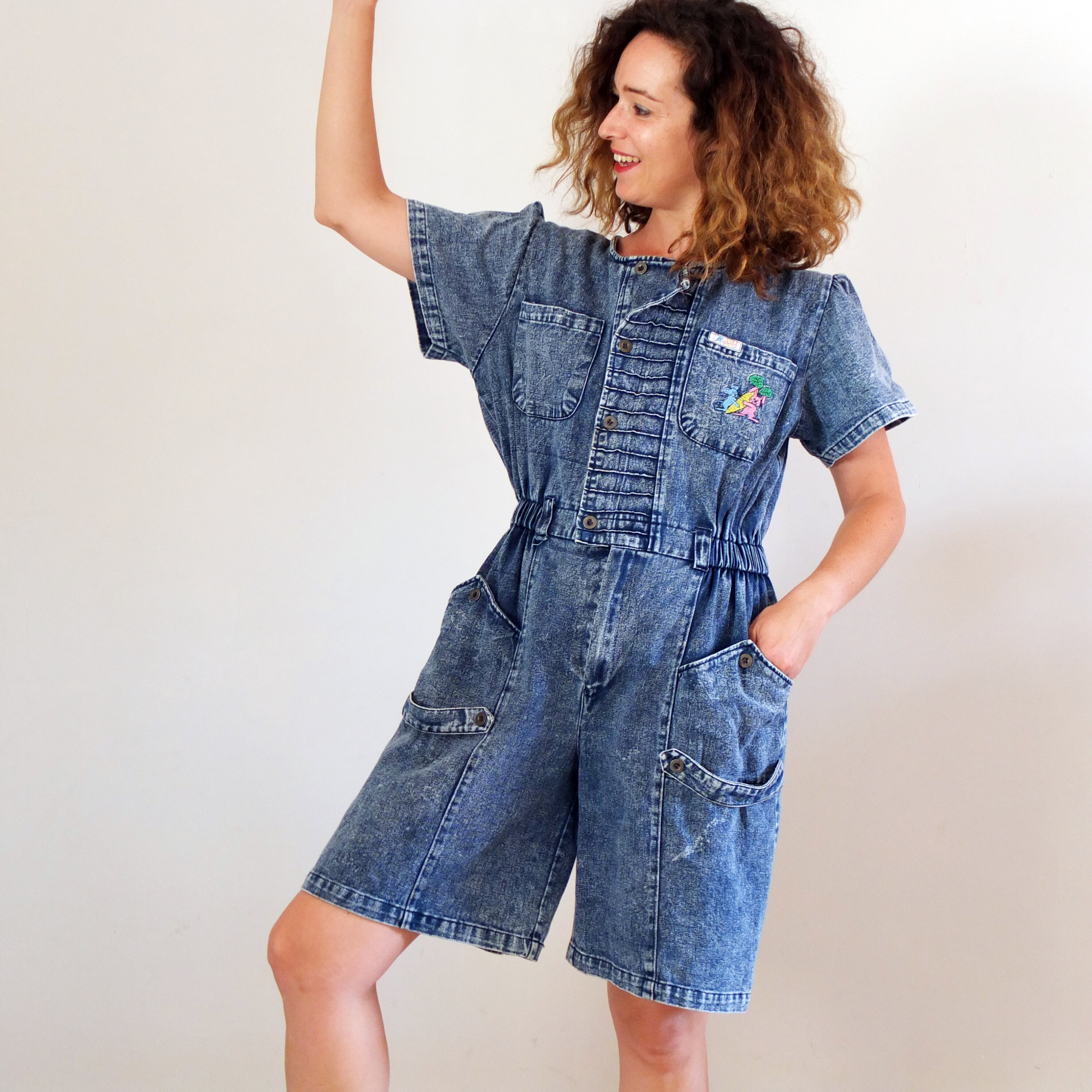 acid wash romper