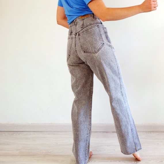 gray faded jeans
