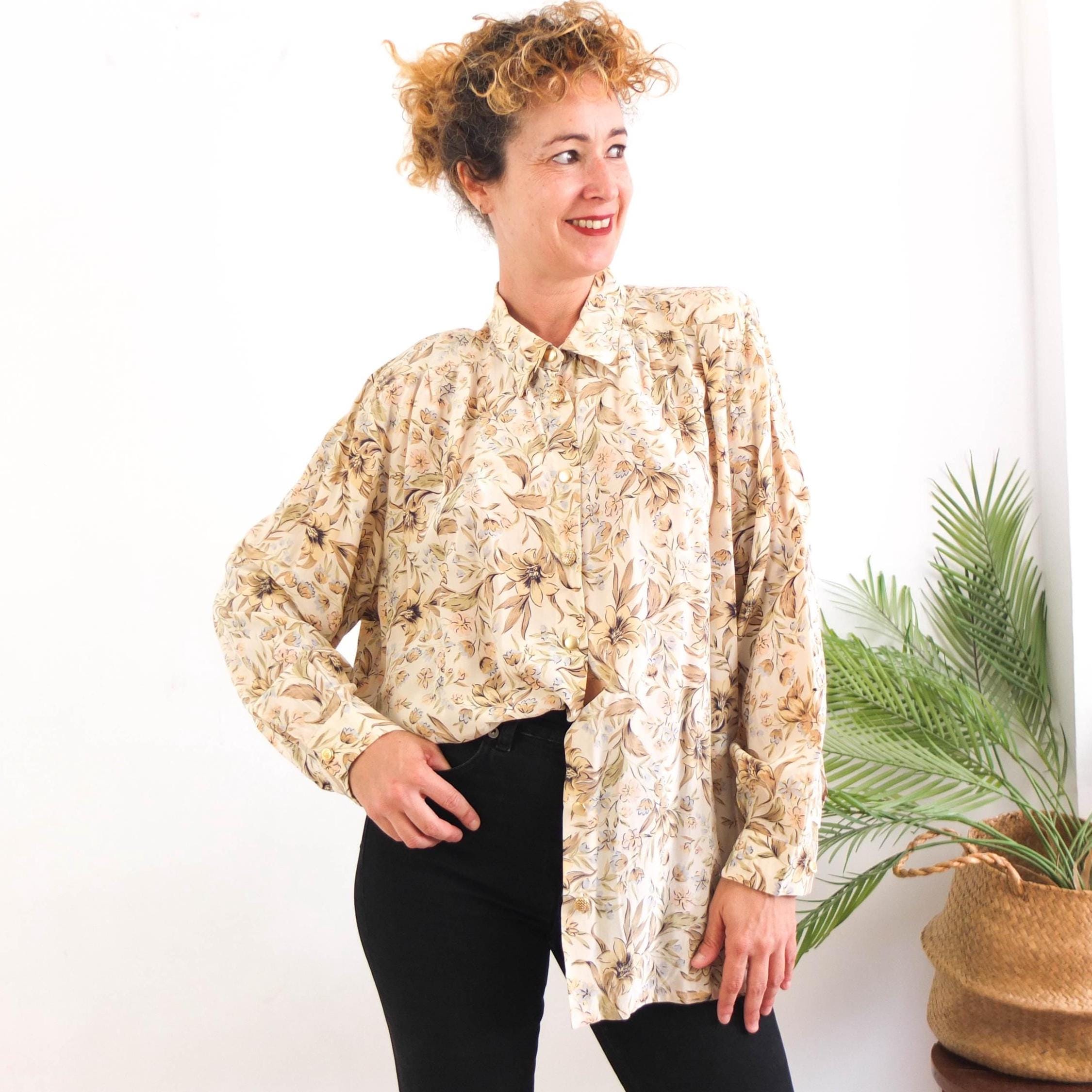 Camicia Donna Elegante Con Fiori