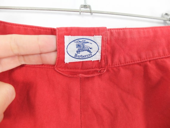 Vintage 80s red high waist pants, 1980s red cotto… - image 10